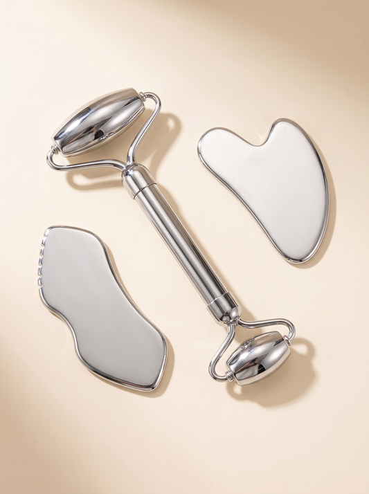 Velora Stainless Steel Ritual Set — Facial Sculpting Tool Collection