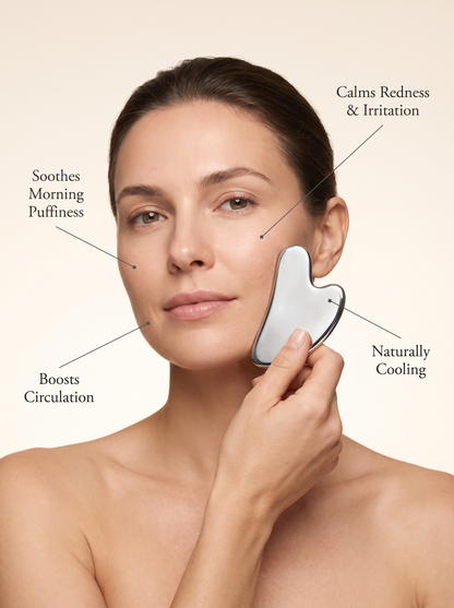 Velora Stainless Steel Gua Sha — Cooling Facial Sculpting Tool